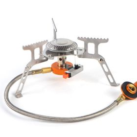 1pc Portable Camping Stove With Piezo Ignition Stable Support